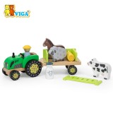 Viga - Дрвен трактор со животни