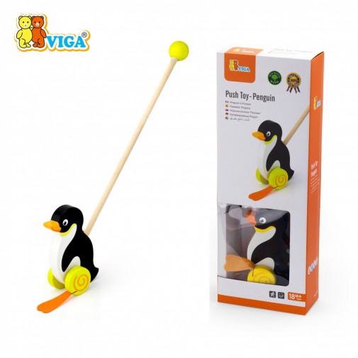 Viga - Дрвен пингвин на туркање 