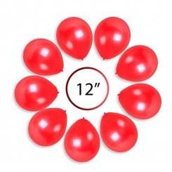 Црвени Металик Балони - Сет од 100