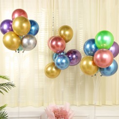 Металик балони во повеќе бои - Сет од 50