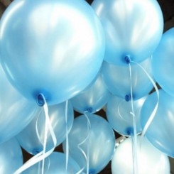 Светло Сини Металик Балони - Сет од 100