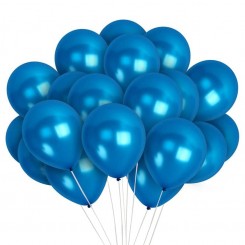 Сини Металик Балони - Сет од 100