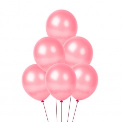 Розеви Металик Балони - Сет од 100