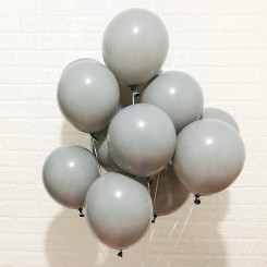 Сиви Латекс Балони - Сет од 100